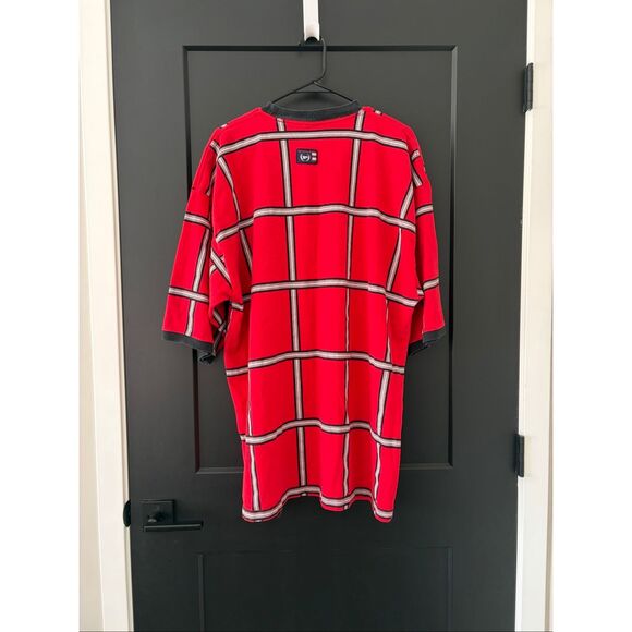 Vintage Y2K Phat Farm Cotton Tee Grid Plaid Oversized Baggy Size 3XL - Picture 2 of 6